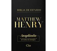 Rvr, Biblia de Estudio Matthew Henry, Leathersoft, Negro, Con Índice, Interior a DOS Colores