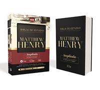 Rvr, Biblia de Estudio Matthew Henry, Leathersoft, Negro, Interior a DOS Colores