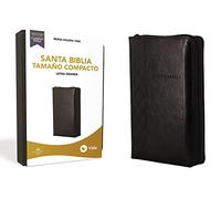 Rvr60 Santa Biblia, Letra Grande, Tamaño Compacto, Leathersoft, Negro, Edición Letra Roja Con Cierre: Rvr60 Santa Biblia, Negro, Leathersoft, ... 1960, Black, Leathersoft, Red Letter Edition