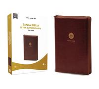 Rvr60 Santa Biblia Letra Supergigante, Leathersoft, Café C/Cierre: RVR60 Santa Biblia, Leathersoft, café con cierre/ RV 1960 Holy Bible, Leathersoft, Brown with Closure