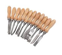 RvSky 12 Cinceles de Mano, Herramientas para Tallar, Gubias Profesionales para Carpintería, Kit de Cincel para Talla Incisiva, Hecho de Material de Haya, para Carpinter