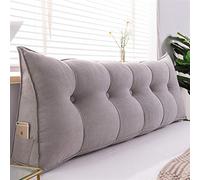 RVUEM Almohada De CuñA Triangular Cuerpo Decorativo Cojines CojíN Lumbar De Refuerzo De Lectura CojíN Triangular De Cabecera Doble Respaldo DiváN con Funda Removible para Sofá/Cama,07,150 * 50 * 20cm