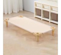 RVUEM Cuna para NiñOs, Cama PortáTil para NiñOs PequeñOs, Cunas para GuarderíA, Apilables, Listos para Ensamblar, Muebles para Aula, Ahorro Espacio, para GuarderíA Aula Siesta,Beige,5PCS 130cm