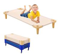RVUEM Cunas para GuarderíA, Cuna Apilable para Preescolar, Cunas PortáTiles para Siesta NiñOs PequeñOs, Muebles para GuarderíA, Listos para Ensamblar, para Aulas Preescolar,Beige,10PCS 130cm