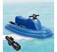 RVUEM Lancha EléCtrica De Verano, Moto AcuáTica EléCtrica SubacuáTica Profesional, Doble Aleta Desmontable, Material De PVC Resistente, Equipo De Buceo En Alta Mar para Adultos,with Thruster