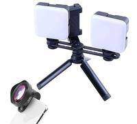 RVUEM Luz para Empastes Dentales, Ayuda para Fotografía Dental, Luz de Relleno para Cámaras de Teléfono Oral, Kit de Iluminación LED para Video y Estudio, para Clínica,B Without Bluetooth 75mm Macro