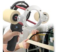 RVUEM Máquina Enrolladora de Cinta Portátil, Enrolladora Eléctrica de Cinta 12V/27W Compacta, Herramienta Automática para Envolver Tubos y Cintas de Aire Acondicionado