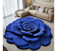 RVUEM Nueva Alfombra De Tierra De Diatomeas (2025), DiseñO De Flor En 3D, Alfombra BañO Secado RáPido, Antideslizante, Superabsorbente, para Dormitorio Cocina BañO Sofá Mesa Centro,008,100 * 100cm