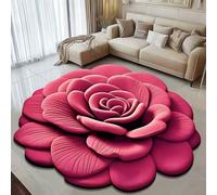 RVUEM Nueva Alfombra De Tierra De Diatomeas (2025), DiseñO De Flor En 3D, Alfombra BañO Secado RáPido, Antideslizante, Superabsorbente, para Dormitorio Cocina BañO Sofá Mesa Centro,014,80 * 80cm