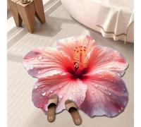 RVUEM Nueva Alfombra De Tierra De Diatomeas (2025), DiseñO De Flor En 3D, Alfombra BañO Secado RáPido, Antideslizante, Superabsorbente, para Dormitorio Cocina BañO Sofá Mesa Centro,019,60 * 60cm