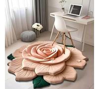RVUEM Nueva Alfombra De Tierra De Diatomeas (2025), DiseñO De Flor En 3D, Alfombra BañO Secado RáPido, Antideslizante, Superabsorbente, para Dormitorio Cocina BañO Sofá Mesa Centro,025,100 * 100cm