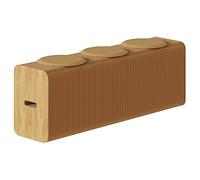 RVUEM Taburete Plegable Papel Banco Plegable Tipo AcordeóN para Manualidades Taburete para Cambiar Zapatos Papel Kraft Asiento VersáTil para Sala Estar CafeteríA Recibidor,Marrón,H:44cm 3 Seats