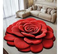 RVUEM Tapete con DiseñO Floral 3D, Alfombras Florales De Tierra De Diatomeas, Alfombra Absorbente Antideslizante, para Dormitorio, Cocina, BañO, Sofá Y Mesa Centro,012,100 * 100cm