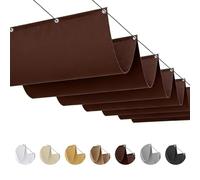 RVUEM Vela de Sombra Retráctil para Pérgola - Dosel de Sombra de Onda Impermeable, Protección UV 95%, Cubierta para Jardín y Patio Exterior, Instalación Fácil, Resistente Viento,005,1.2×10M (W×L)