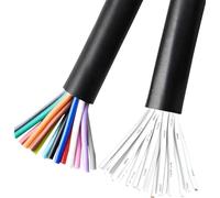 RVV 30-Core 18 AWG PVC Insulated And Sheathed Flexible Control Cable, 300/500V, 30 Meters, Black, Model RVV(22 AWG 30 meters,16 cores)