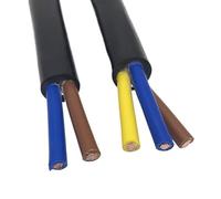 RVV PVC Multi Core Flexible Power Cable 2/3/4/5 Cores 0.75-6.0mm² 10 Meters Pure Copper Wire(5 cores,15AWG 1.5mm2)
