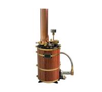 RW-B2 - Kit de modelo de caldera de vapor vertical de cobre de 500 ml | Caldera de vapor de gas butano vintage con tubo de quemador curvado integrado para barcos de vapor de 70-150 cm