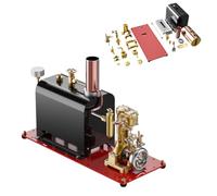RW-BL1K - Mini motor de vapor vivo alternativo reversible de un solo cilindro y kit de modelo de caldera para coleccionistas de botes de vapor, entusiastas industriales