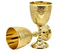 RW REPLICA WAREHOUSE Copa de cáliz de latón macizo vintage de latón dorado, copa de cáliz romana del rey Arturo, copa de vino vintage del rey Arturo, regalo medieval renacentista