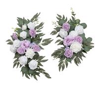 RWAJZAX 2 piezas de flores artificiales realistas Swag Ceremonia de Boda Señales Flores para Recepción de Bodas Fondos Arreglos Florales Decoración de Fiesta