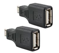 RWAJZAX Adaptador USB 2.0 hembra a USB macho pequeño para una fácil conexión de dispositivos USB sin problemas, enchufes de acceso a datos, paquete de 2 adaptadores OTG