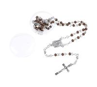 [RWAJZAX] Cadena de clavícula Exorcismo Octagonal Rosario Cuentas Collar Dulce Colgante para Mujer
