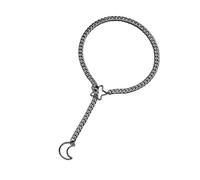 [RWAJZAX] Elegante collar de gargantilla para mujer con diseño de luna de estrella