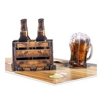 RWAJZAX Elegantes Botellas De Cerveza 3D Y Tazas Tarjeta De Felicitación Popup Para Celebrar Cumpleaños Y Día Del Padre Tarjetas De Jubilación Para Amigos