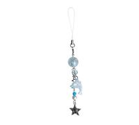 RWAJZAX Lindo delfín perlas pendular encanto teléfono móvil cadena funcional llavero ornamento llavero para bolsa mochila hecha a mano, talla única