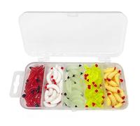 RWAJZAX Lombrices de tierra de plástico blando, señuelos artificiales suaves para lombrices de pan, señuelos de pesca, jigging artificiales, lombrices