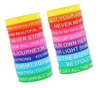 [RWAJZAX] Pulseras de silicona inspiradoras pulseras motivacionales multicolores con frases inspiradoras para adolescentes y adultos