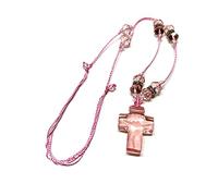 [RWAJZAX] Rosario de cuentas de cristal de múltiples facetas Sagrada Joya Santa Encanto Ornamento Ornamento Decoración Boda Festival Fiesta Rosario Collar