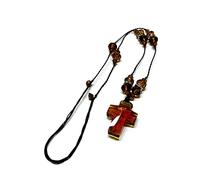 [RWAJZAX] Rosario de cuentas de cristal de múltiples facetas Sagrada Joya Santa Encanto Ornamento Ornamento Decoración Boda Festival Fiesta Rosario Collar