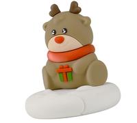 RWAJZAX Soporte móvil decorado con Papá Noel y muñeco de nieve para ambientes festivos, con ángulos de visión ajustables, soporte para teléfono de regalo