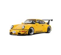 RWB Porsche 911 RAUH Welt Qeema 2024 Amarillo Coche De Modelo 1:18 GT Spirit