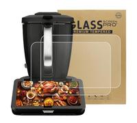 Rwbimti 2 láminas protectoras de vidrio templado para la pantalla del Thermomix TM7, dureza 9H, resistentes a los arañazos, antihuellas, ultra transparentes, instalación sin burbujas