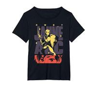 RWBY Jaune ARC Huntsman Anime Cartoon Camiseta, Mujer Tallas Grandes, Negro, 6XL Grande