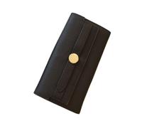RWCCCRW Bolsos Carteras de Cuero Genuino Estuches para Tarjetas de Visita para Mujer Clips para Dinero de Piel de Vaca Monederos Bolsos de Noche Bolsas de Dinero (Tamaño: Negro)