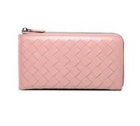 RWCCCRW Bolsos Carteras de Mujer Clips Largos para Dinero de Cuero Genuino Estuches para Tarjetas de Visita Monederos Bolsas (Tamaño: Rosa)
