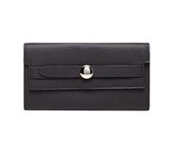 RWCCCRW Bolsos Carteras de Mujer Clips Largos para Dinero de Piel de Vaca Estuches para Tarjetas de Visita Monederos de Cuero Genuino (Tamaño: Negro)