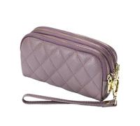 RWCCCRW Bolsos Carteras de Mujer Monederos de Cuero Genuino Bolsas Bolsos de Noche Organizadores de Dinero de Piel de Vaca (Tamaño: Púrpura)
