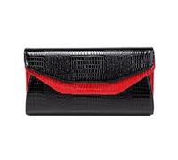 RWCCCRW Bolsos Carteras para Mujer Estuches para Tarjetas de Visita Bolsos de Hombro Monederos de Cuero Genuino Clips para Dinero Bolsos de Noche de Piel de Vaca (Tamaño: Rojo)