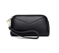 RWCCCRW Bolsos Carteras para Mujer Monederos Bolsas Bolsos de Noche de Cuero Genuino Organizadores de Dinero Bolsas Estuches para Tarjetas (Tamaño: Negro)