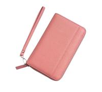 RWCCCRW Bolsos Estuches para Tarjetas de Visita Carteras para Mujer Clips para Dinero Monederos de Cuero Genuino Bolsas Carteras de Bloqueo (Tamaño: Rosa)
