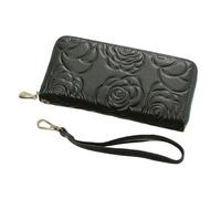 RWCCCRW Bolsos Fundas para Tarjetas de Visita de Piel de Vacuno para Mujer Carteras Monederos de Cuero Genuino Bolsas Clips Largos para Dinero (Tamaño: Verde)