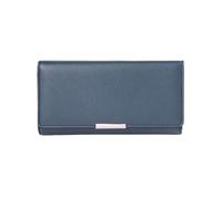 RWCCCRW Bolsos Monederos de Piel de Vacuno para Mujer Estuches para Tarjetas Clips para Dinero de Cuero Genuino Carteras de Bloqueo Bolsos de Noche (Tamaño: Azul)