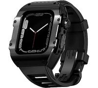 RWCCCRW Caja de reloj Rm de acero inoxidable Correa de caucho flúor, para biseles de titanio de 49 mm Banda de ejercicio a prueba de golpes para mujeres y hombres, para Iwatch 8 49 mm