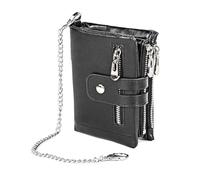 RWCCCRW Cartera Corta Plegable de Cuero Informal para Hombre, Billetera con Bolsillo para Monedas, Cartera Corta Retro multifunción con Cremallera para Hombre