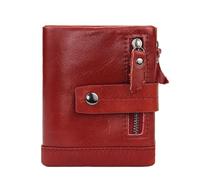 RWCCCRW Cartera Corta Plegable de Cuero Informal para Hombre, Cartera con Bolsillo para Monedas, Cremallera para Hombre, Cartera multitarjeta de Moda de Gran Capacidad