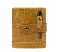 RWCCCRW Cartera Corta Plegable de Cuero Informal para Hombre, Cartera con Bolsillo para Monedas, Cremallera para Hombre, Cartera multitarjeta de Moda de Gran Capacidad